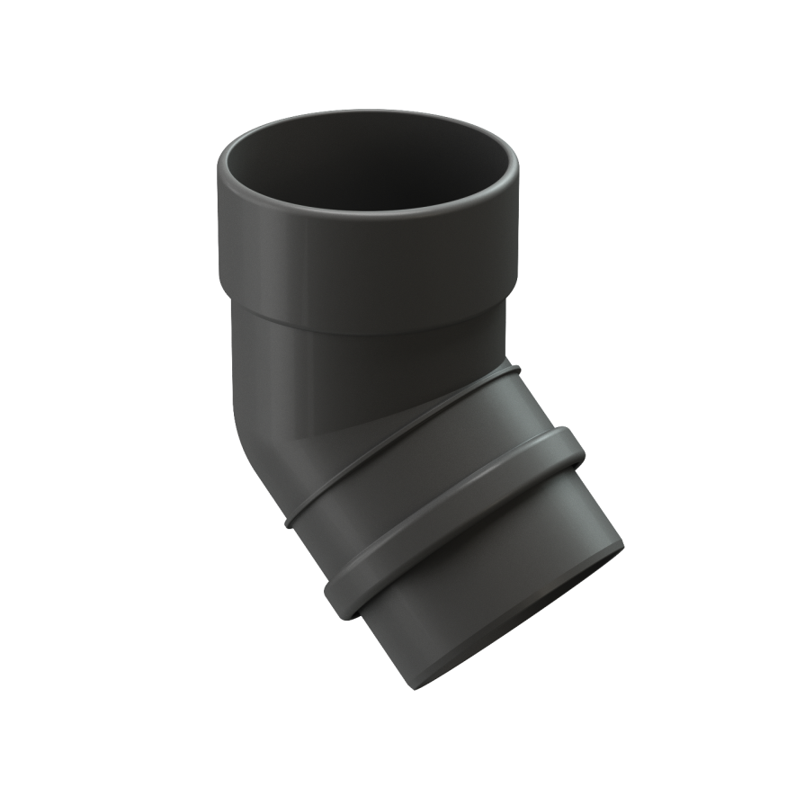 Колено водосточное 45˚ Docke Lux, Графит купить в Сочи