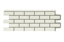 Фасадная панель Grand Line, Состаренный кирпич Design, Молочный, шов RAL 7006