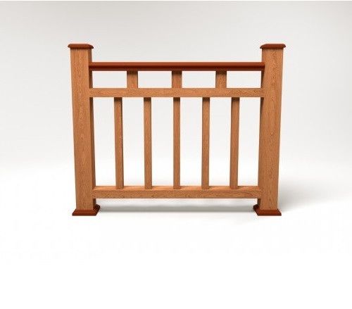 Ограждение из ДПК FG1 терракотового цвета купить в Сочи