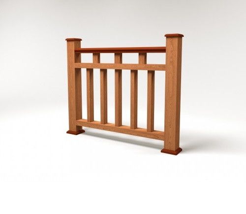 Ограждение из ДПК FG1 терракотового цвета купить в Сочи