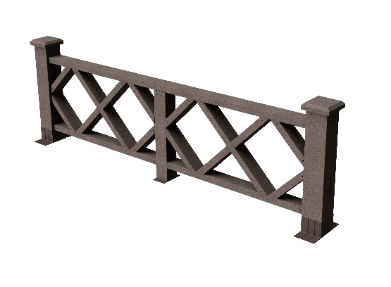 Декоративное ограждение ДПК GRINDERDECO Миллениум в цвете венге купить в Сочи