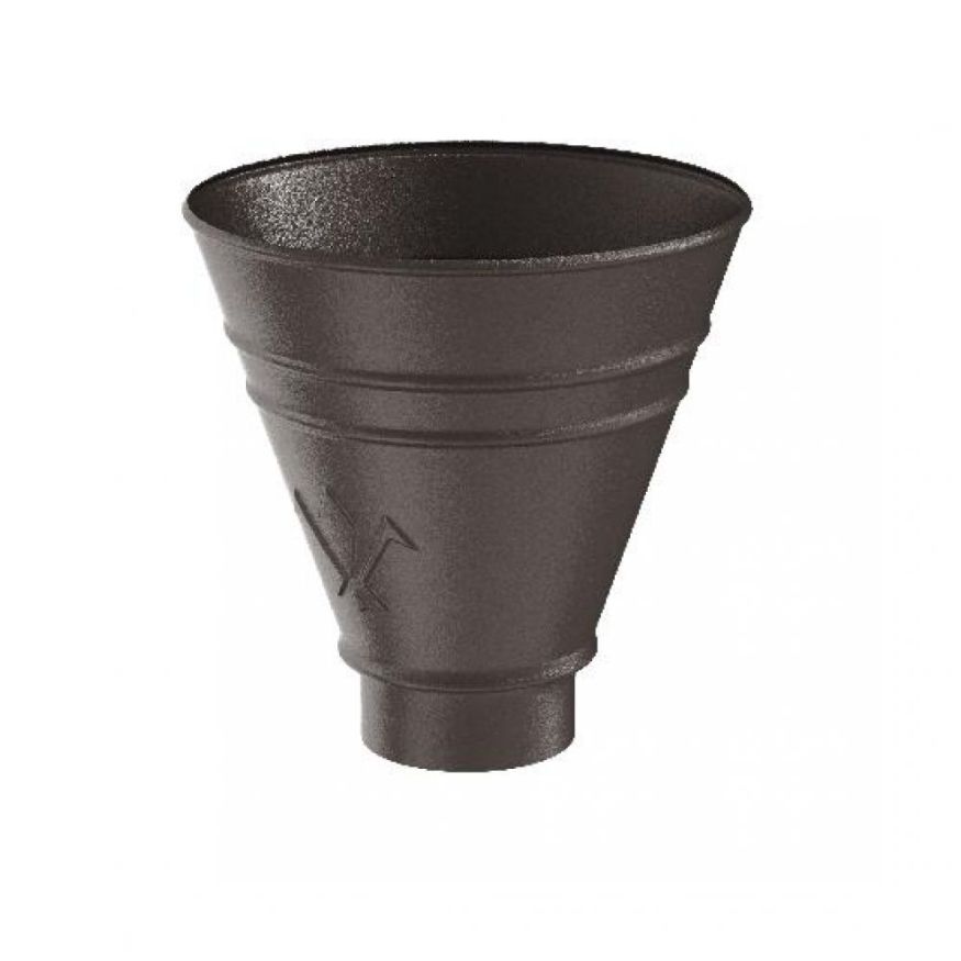 Водосборная воронка круглая Aquasystem RR 32, Тёмно-коричневый матовый 125/90 купить в Сочи