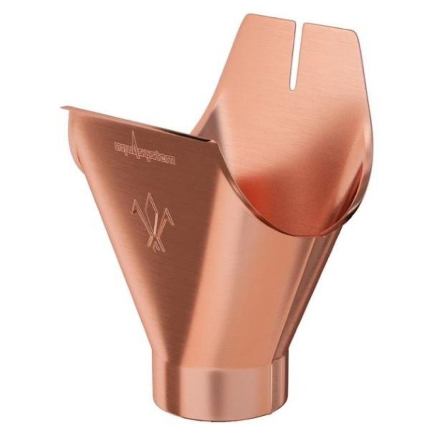 Воронка желоба Aquasystem из меди 125/90 купить в Сочи