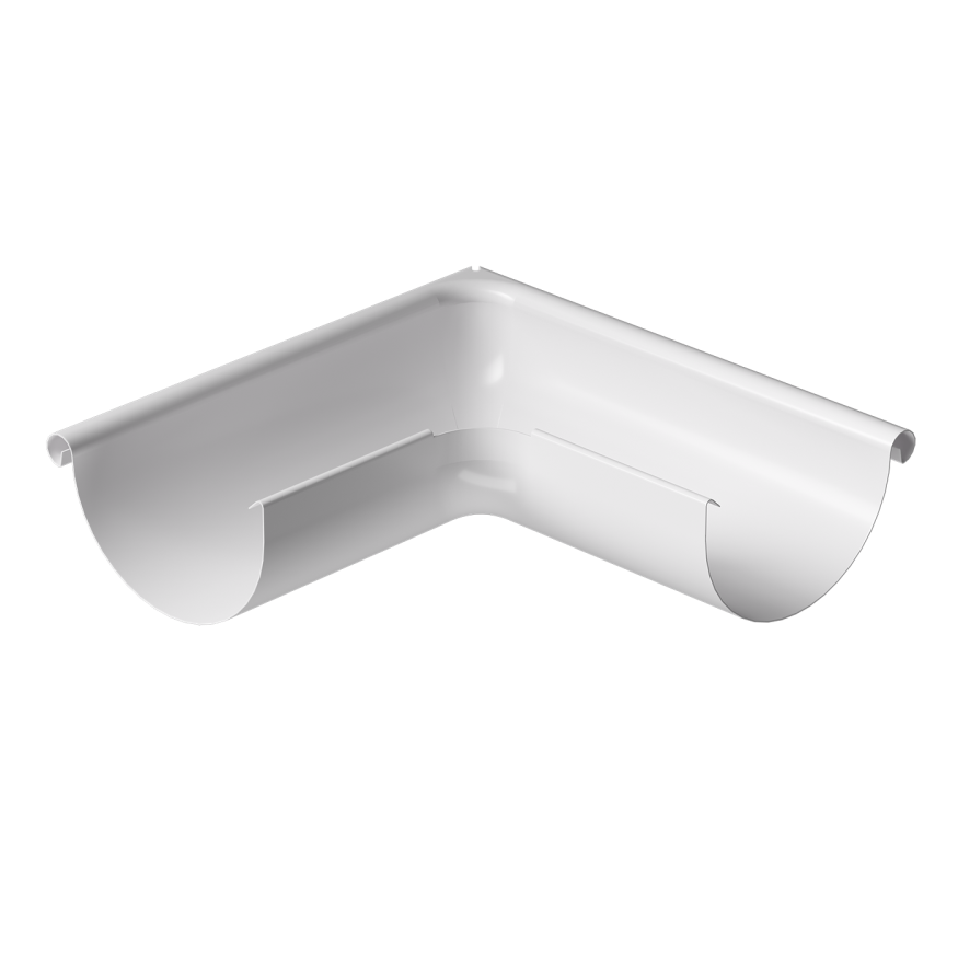 Внешний угол желоба 90˚, Docke Stal Premium, цвет Пломбир купить в Сочи