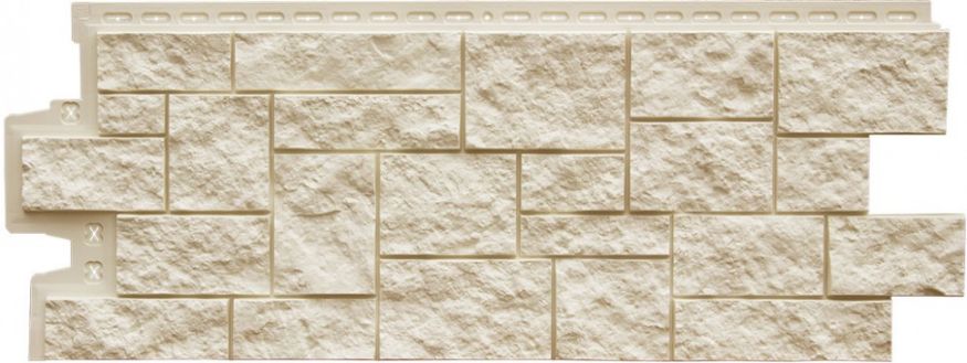 Фасадная панель Grand Line, Дикий камень Classic, Молочный купить в Сочи