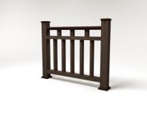 Ограждение из ДПК FG1 в цвете венге
