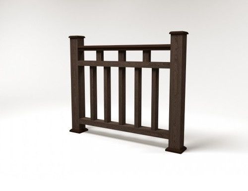 Ограждение из ДПК FG1 в цвете венге купить в Сочи