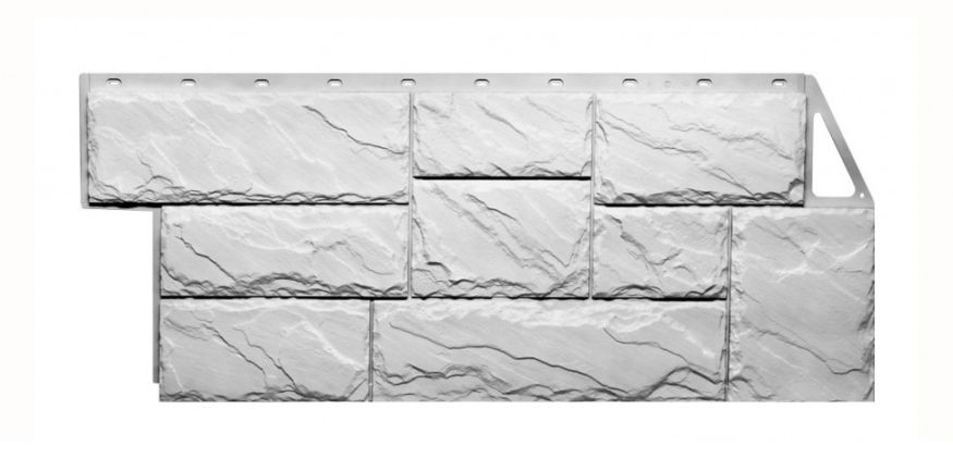 Фасадные панели Fineber, Крупный камень, Мелованный белый купить в Сочи