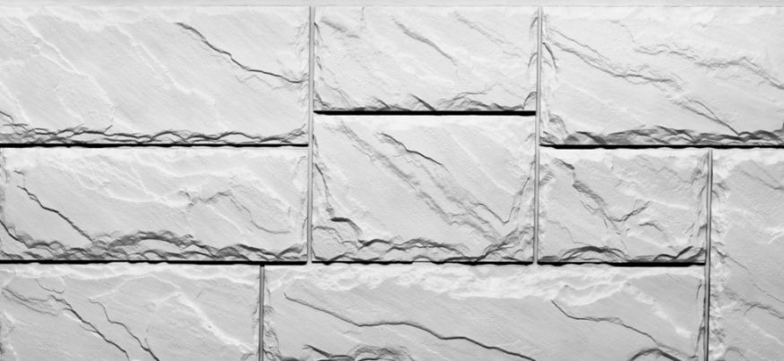 Фасадные панели Fineber, Крупный камень, Мелованный белый купить в Сочи