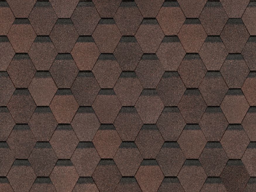 Гибкая черепица Docke Original, Шестигранник, Коричневый купить в Сочи