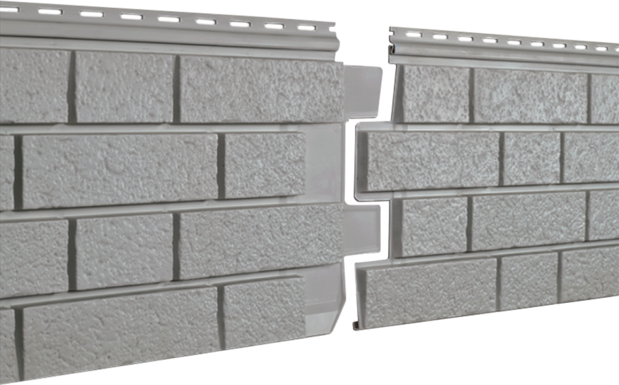 Фасадная панель Ю-пласт Стоун Хаус S-Lock Клинкер Нордик, Дым купить в Сочи