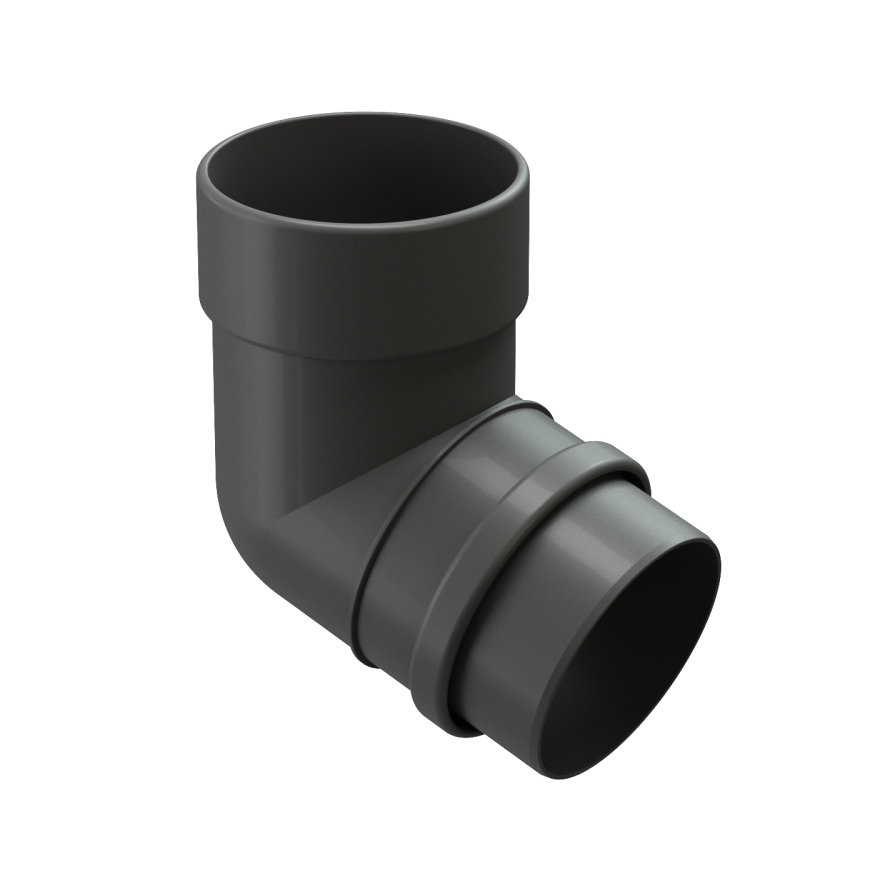 Колено водосточное 72˚ Docke Lux, Графит купить в Сочи