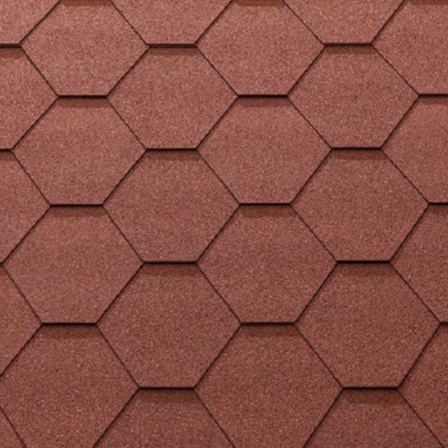 Гибкая черепица KATEPAL KL красного цвета купить в Сочи