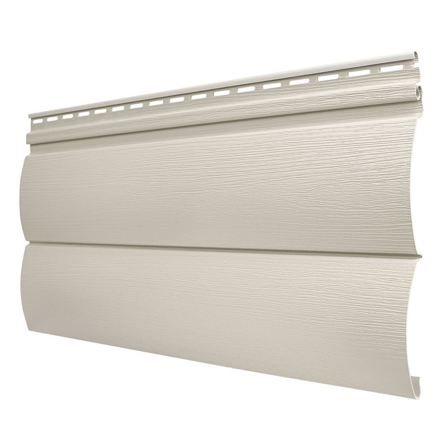 Виниловый сайдинг Tecos, двойной оцилиндрованный брус, Слоновая кость купить в Сочи