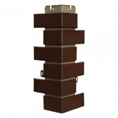 Наружный угол из коричневого клинкерного кирпича. купить в Сочи