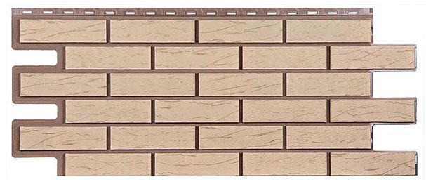 Фасадная панель T-Сайдинг, Кирпич Саман Жёлтый купить в Сочи