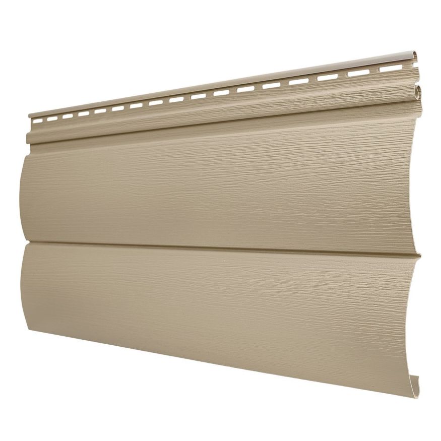 Виниловый сайдинг Tecos, двойной оцилиндрованный брус, Кофе с молоком купить в Сочи