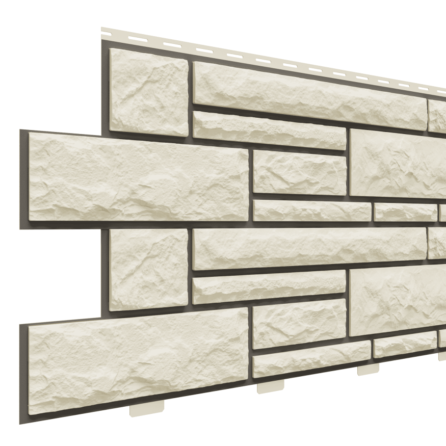 Фасадные панели Доломит, Брусчатка Доломит, Слоновая кость 2000 мм купить в Сочи