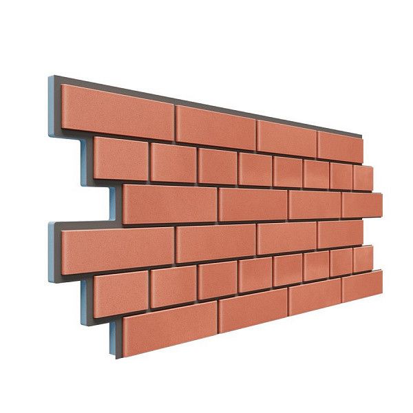 Фасадная термопанель Доломит Кирпич 20мм, Красный купить в Сочи