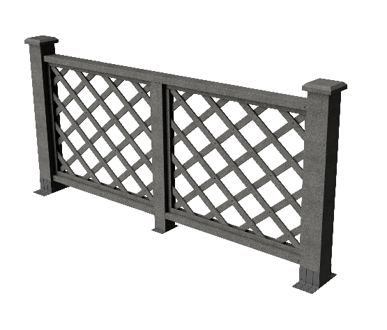 Декоративное ограждение из ДПК GRINDERDECO Ламбет цвет серый базальт купить в Сочи