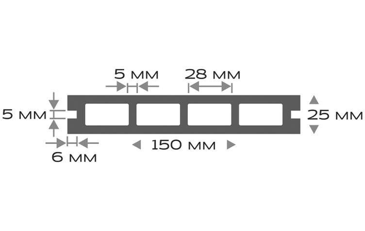 Террасная доска ДПК Outdoor 3D NEVADA/CALIFORNIA в сером цвете. купить в Сочи
