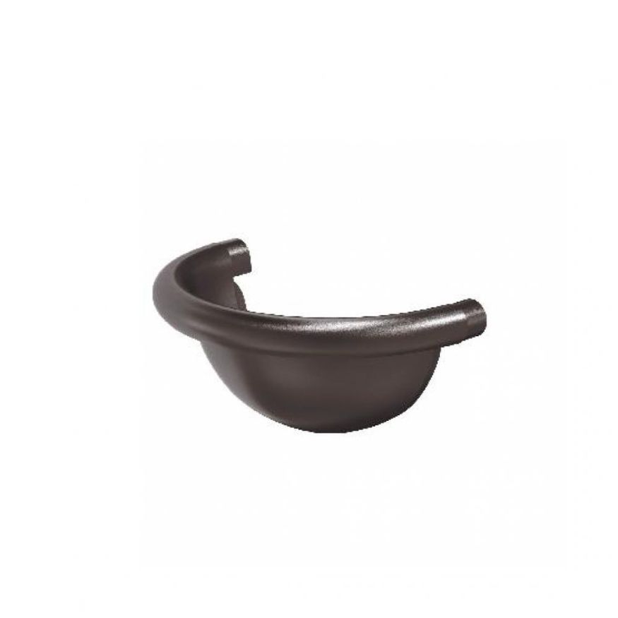 Универсальная полукруглая заглушка Aquasystem RR 32, тёмно-коричневая матовая, 125/90. купить в Сочи