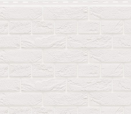 Фасадная панель Доломит, Кирпич Славянка, Белоснежный купить в Сочи