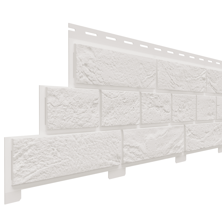 Фасадная панель Доломит, Кирпич Славянка, Белоснежный купить в Сочи