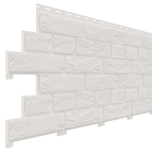 Фасадная панель Доломит, Кирпич Славянка, Белоснежный