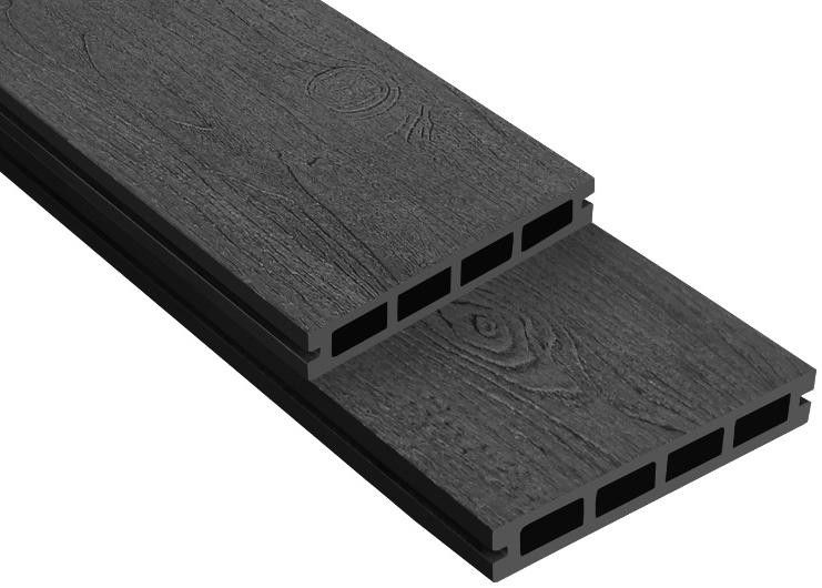 Террасная доска ДПК Outdoor 3D NEVADA/CALIFORNIA черного цвета купить в Сочи