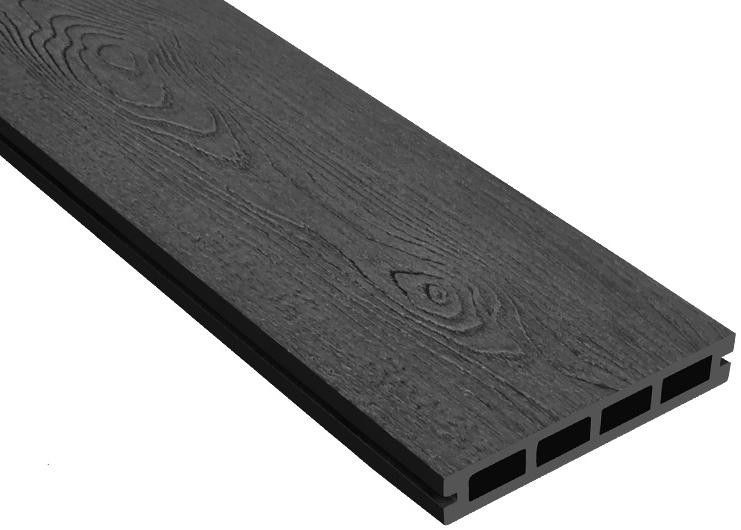 Террасная доска ДПК Outdoor 3D NEVADA/CALIFORNIA черного цвета купить в Сочи