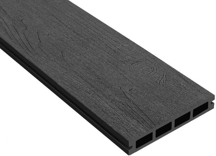 Террасная доска ДПК Outdoor 3D NEVADA/CALIFORNIA черного цвета купить в Сочи