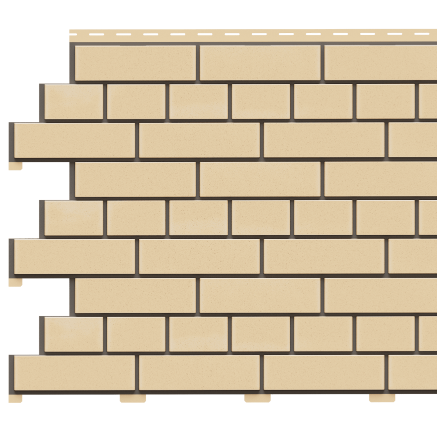 Фасадная панель Доломит, Прокрашенный кирпич, Светло-желтый оттенок. купить в Сочи