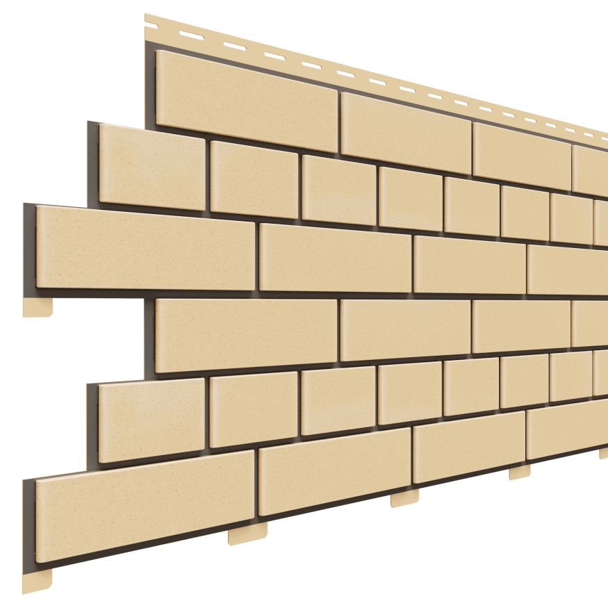 Фасадная панель Доломит, Прокрашенный кирпич, Светло-желтый оттенок. купить в Сочи