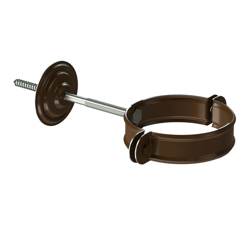 Хомут для водостока Docke Stal Premium, цвет Каштан купить в Сочи