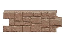 Фасадная панель Grand Line, Крупный Камень Design Plus, Миндаль