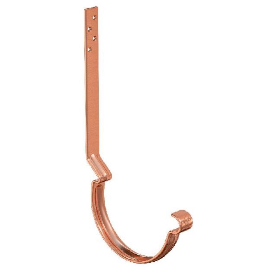 Удлиненный усиленный крюк для крепления желоба Aquasystem, медь 125/90 купить в Сочи