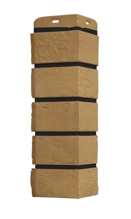 Угол наружный Grand Line, Состаренный кирпич Design Plus, Солома (Черный шов) купить в Сочи