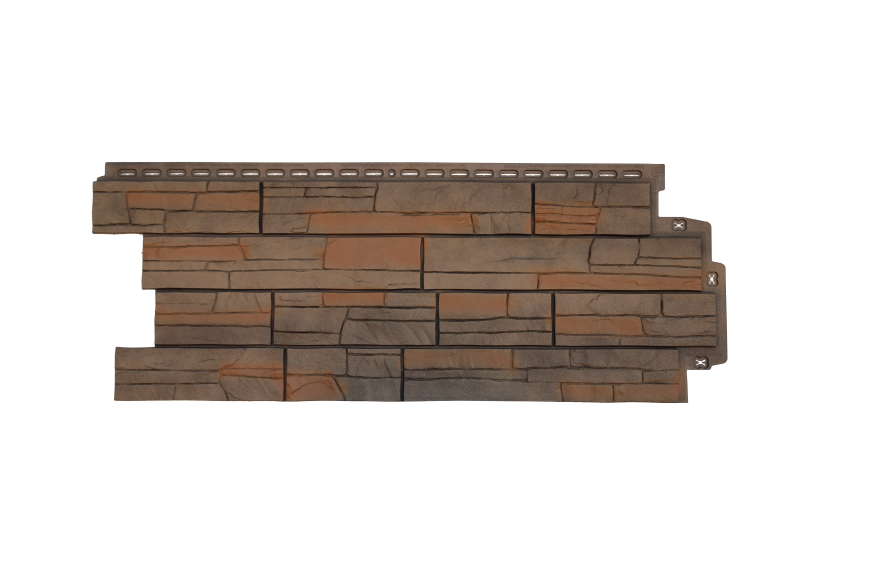 Фасадная панель Grand Line, Сланец Design Plus, Сандал купить в Сочи