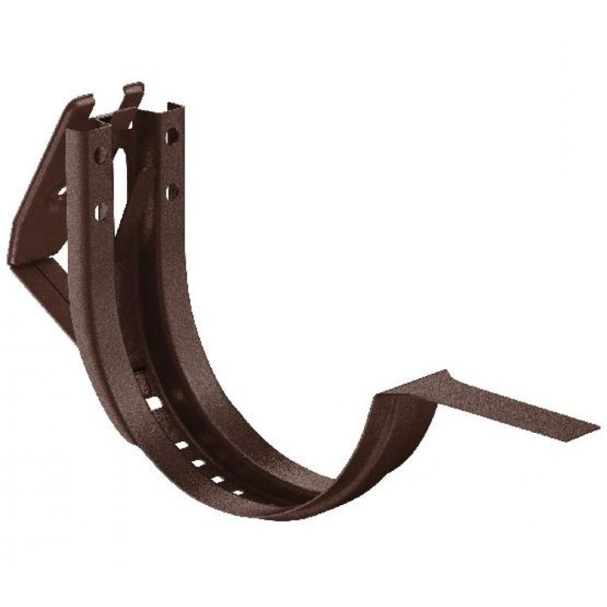 Короткий регулируемый крюк для крепления желоба Aquasystem, RAL 8017, коричневый матовый 150/100. купить в Сочи