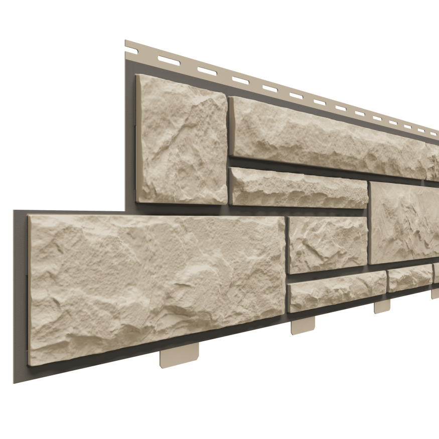 Фасадные панели Доломит, Брусчатка Доломит, Сандал 3000 мм купить в Сочи