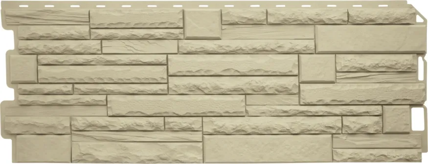 Фасадная панель Альта-Профиль, Скалистый камень ЭКО Песчаный купить в Сочи