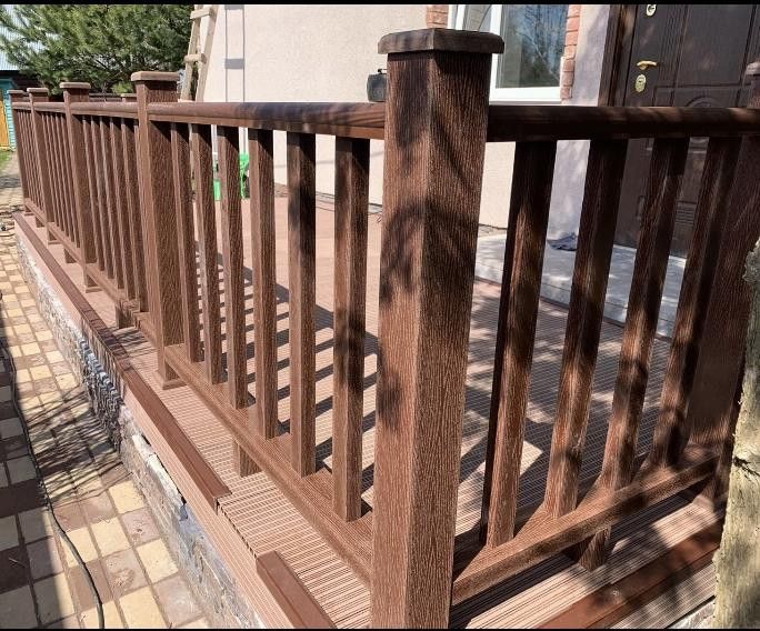 Перила FAYNAG ДПК WOOD в цвете шоколад купить в Сочи