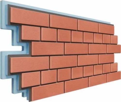 Фасадная термопанель Доломит Кирпич 40 мм, Красный купить в Сочи