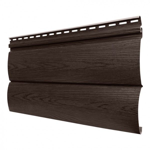 Виниловый сайдинг Tecos Lux Двойной оцилиндрованный брус, Бразильская вишня купить в Сочи