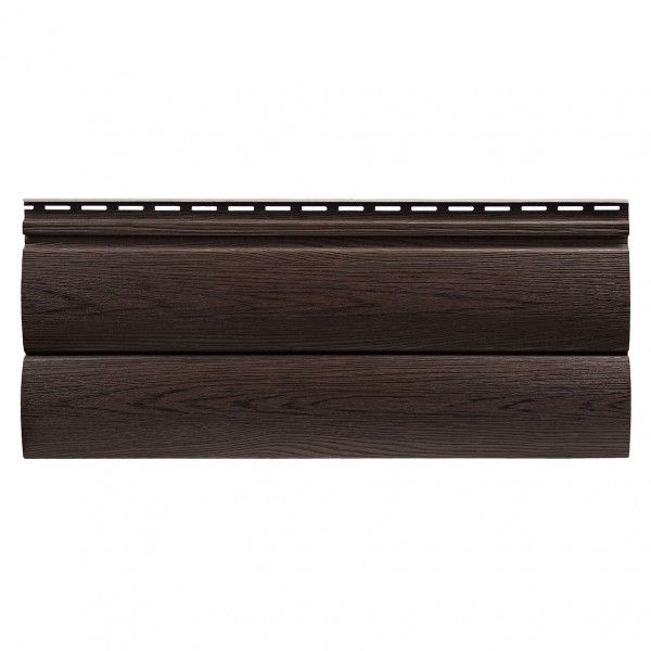 Виниловый сайдинг Tecos Lux Двойной оцилиндрованный брус, Бразильская вишня купить в Сочи