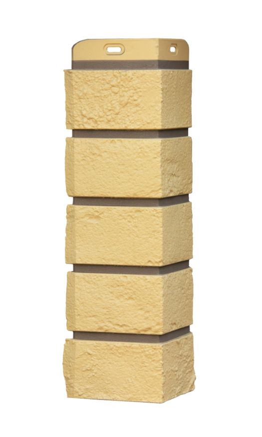 Угол наружный Grand Line, Состаренный кирпич Design Plus, Ваниль (Темно-бежевый шов) купить в Сочи