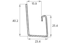 J-профиль Tecos Ardennes, Цвет Золотой песок купить в Сочи