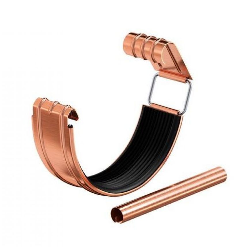 Соединитель желоба с резиновым уплотнителем Aquasystem, медный 125/90 купить в Сочи