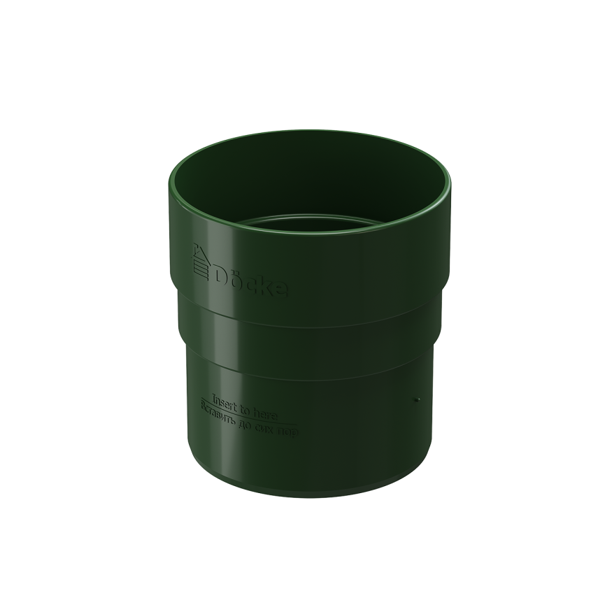 Соединительная муфта для водостока Docke Standard, зелёного цвета. купить в Сочи